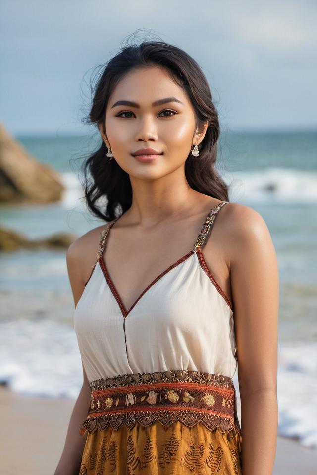 Siti — Asian Girl by the Shore