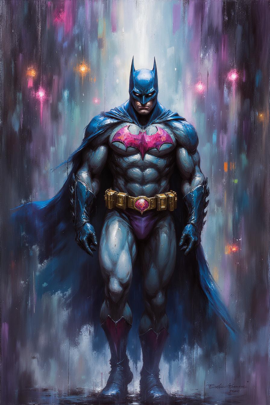 batman in the stormy alleyway