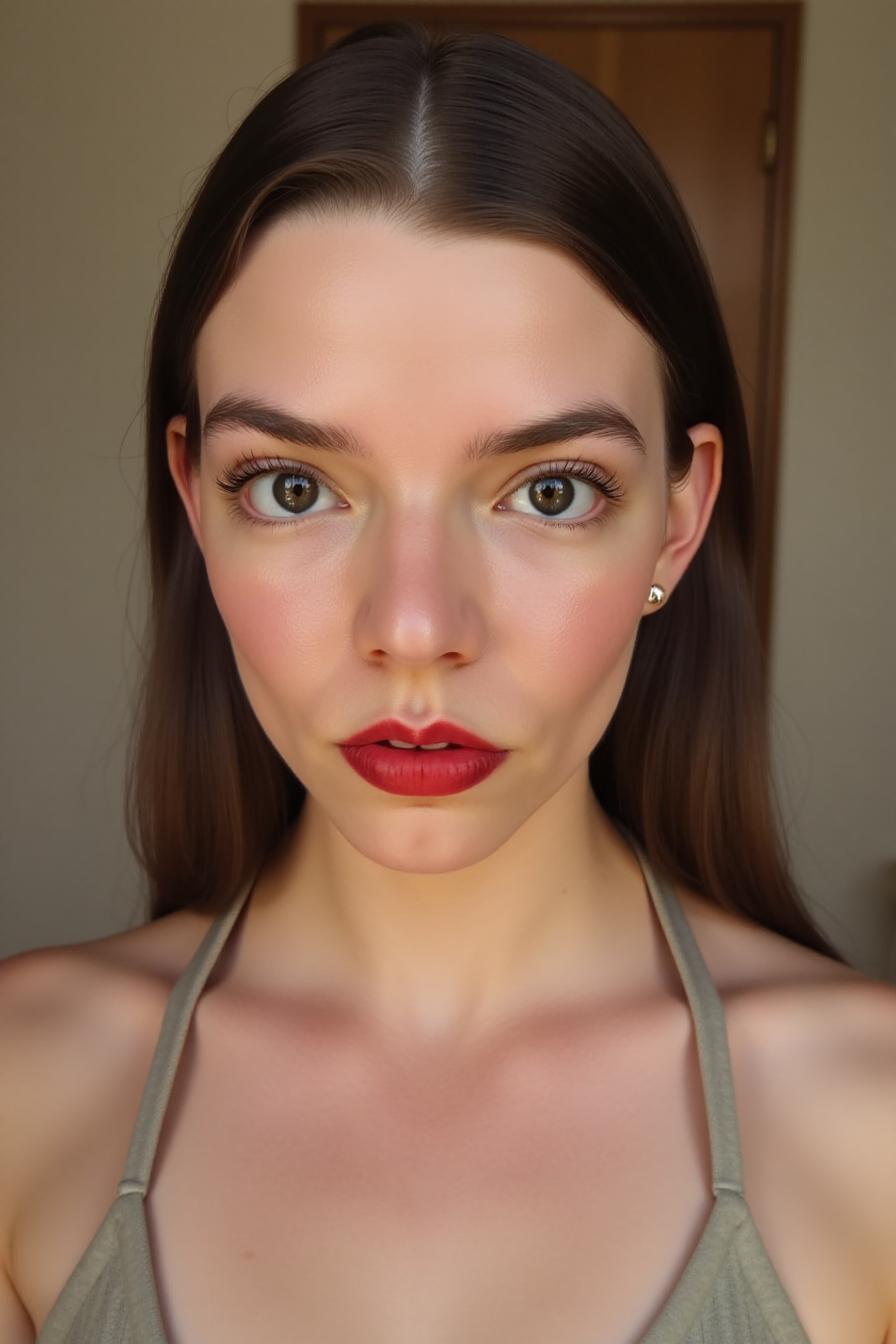 passport photo of a beautiful woman