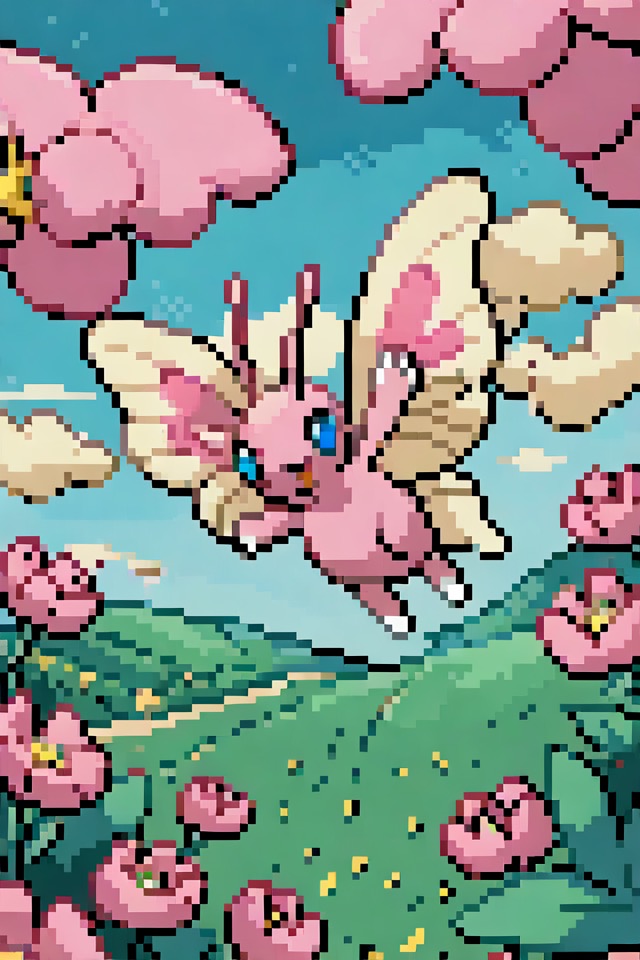A pink butterfly pokemon