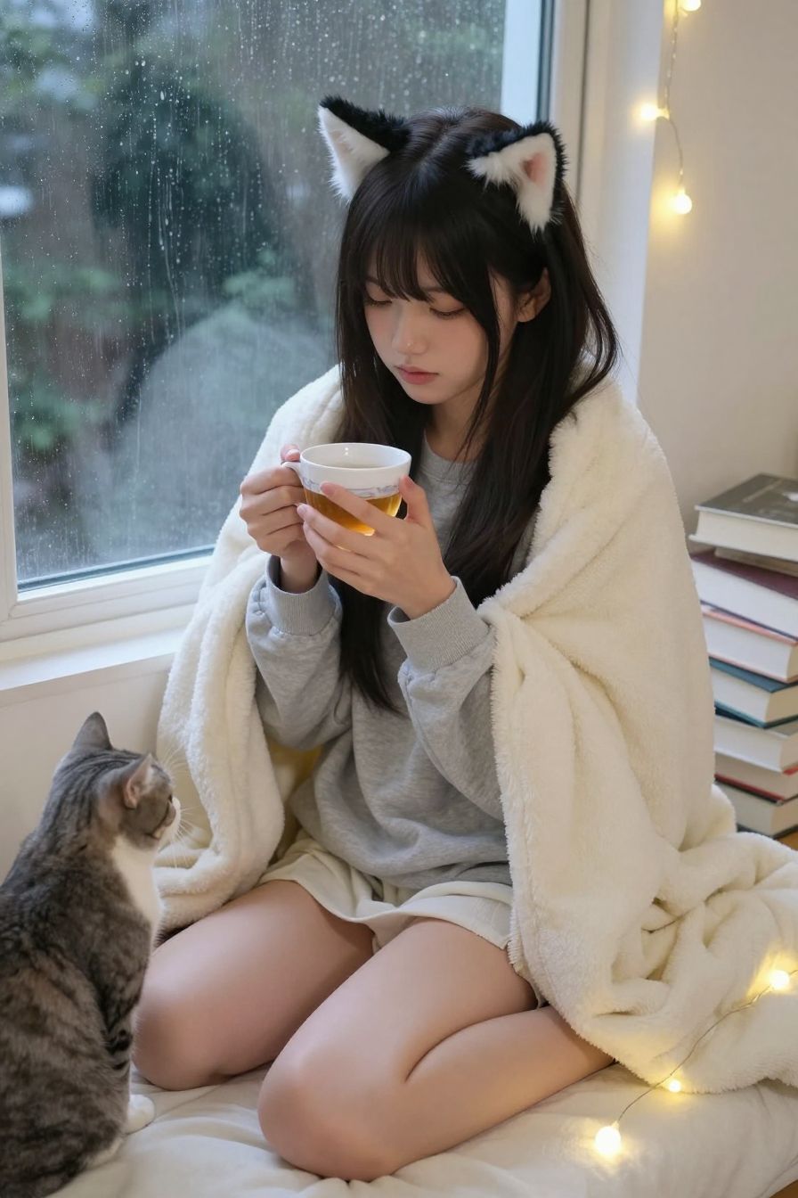 Anime Cozy Rainy Day