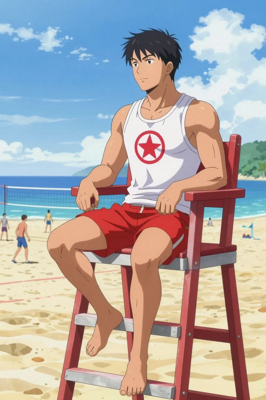 Anime Beach Lifeguard