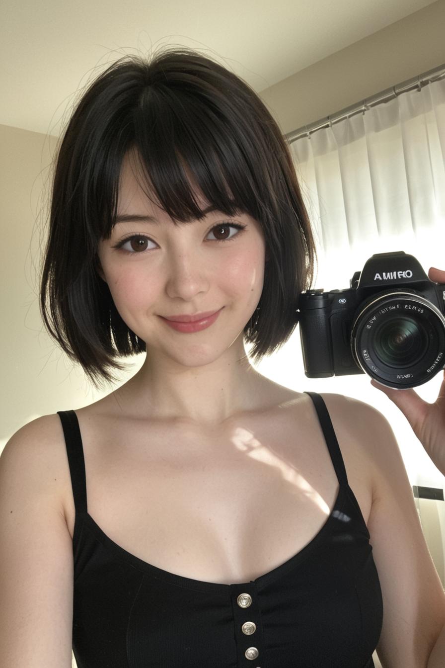Tomoko, an Asian back in frame